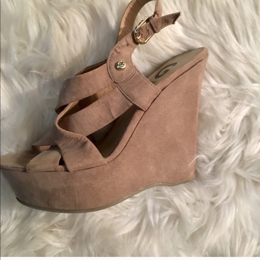 SOLD !!! G by Guess Suede Wedges Size 8 - Picture 7 of 7